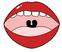 Gif animé bouche férmée